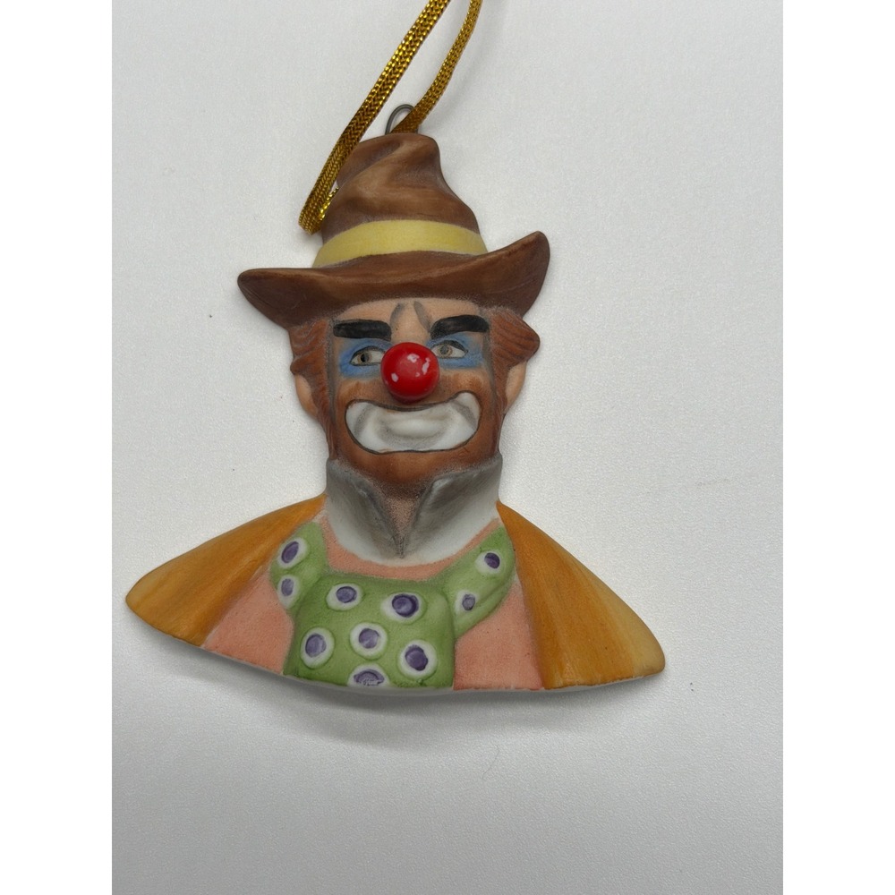 Vintage 1987 Reco Clown Collection Top Hat‎ Ceramic Ornament John McClelland